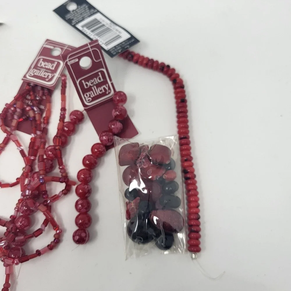 Bundle Jewelry Making Supplies Arts And Crafts Red Lot #13